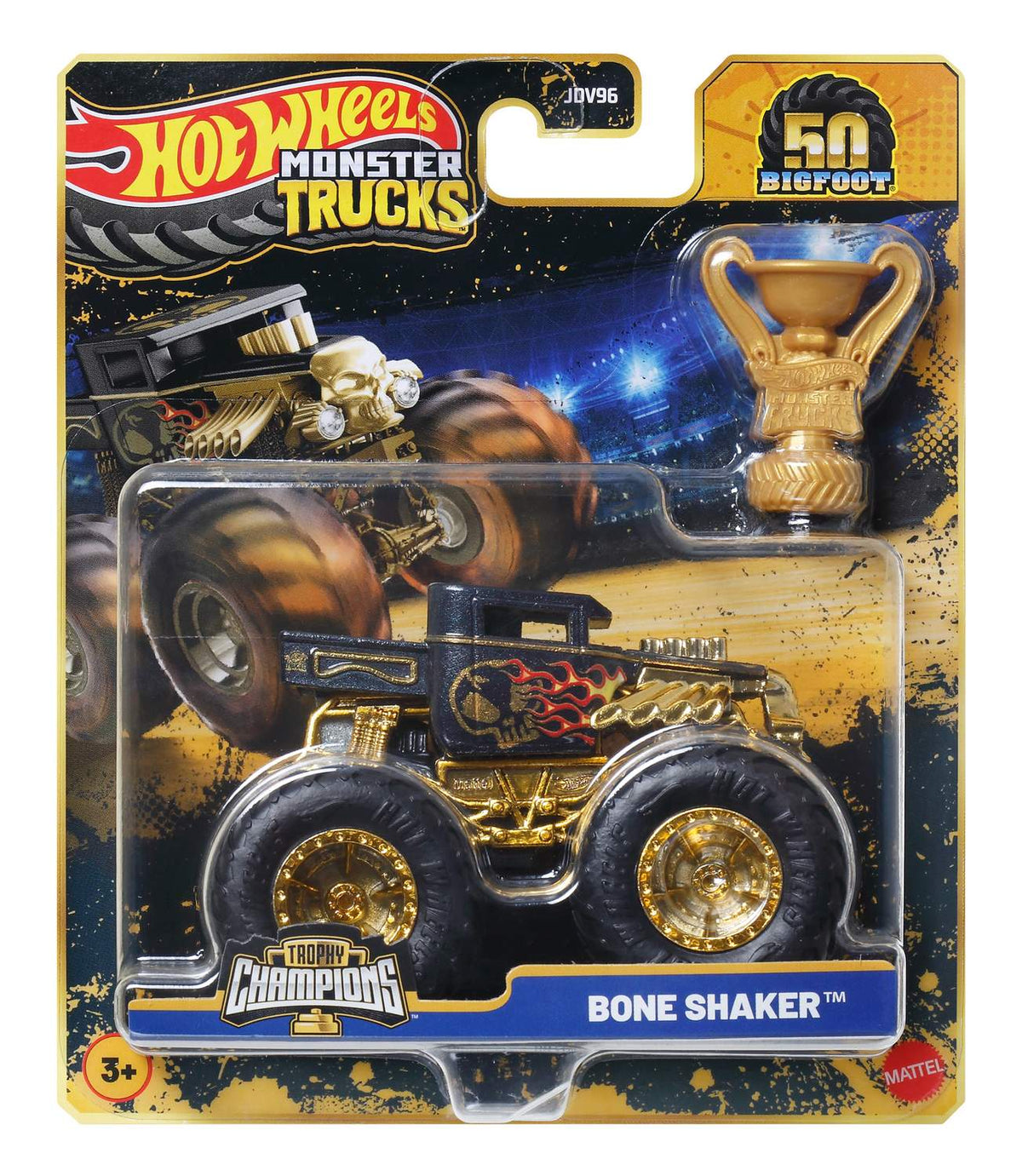 Monster Truck Bigfoot 1:64 Scale, Gold Trophy Edition
