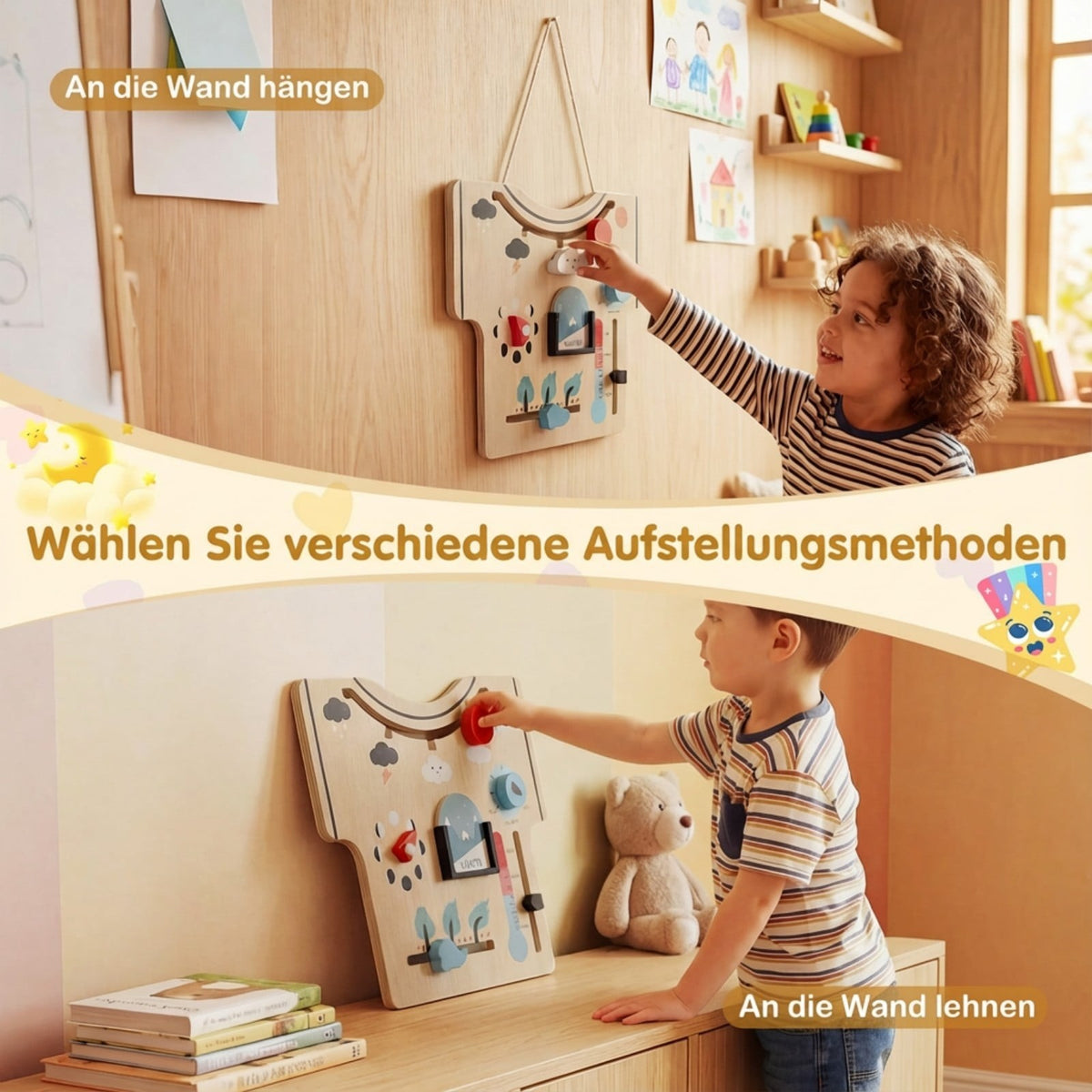 Montessori Wooden Calendar – Seasons, Weather, Moon Phases