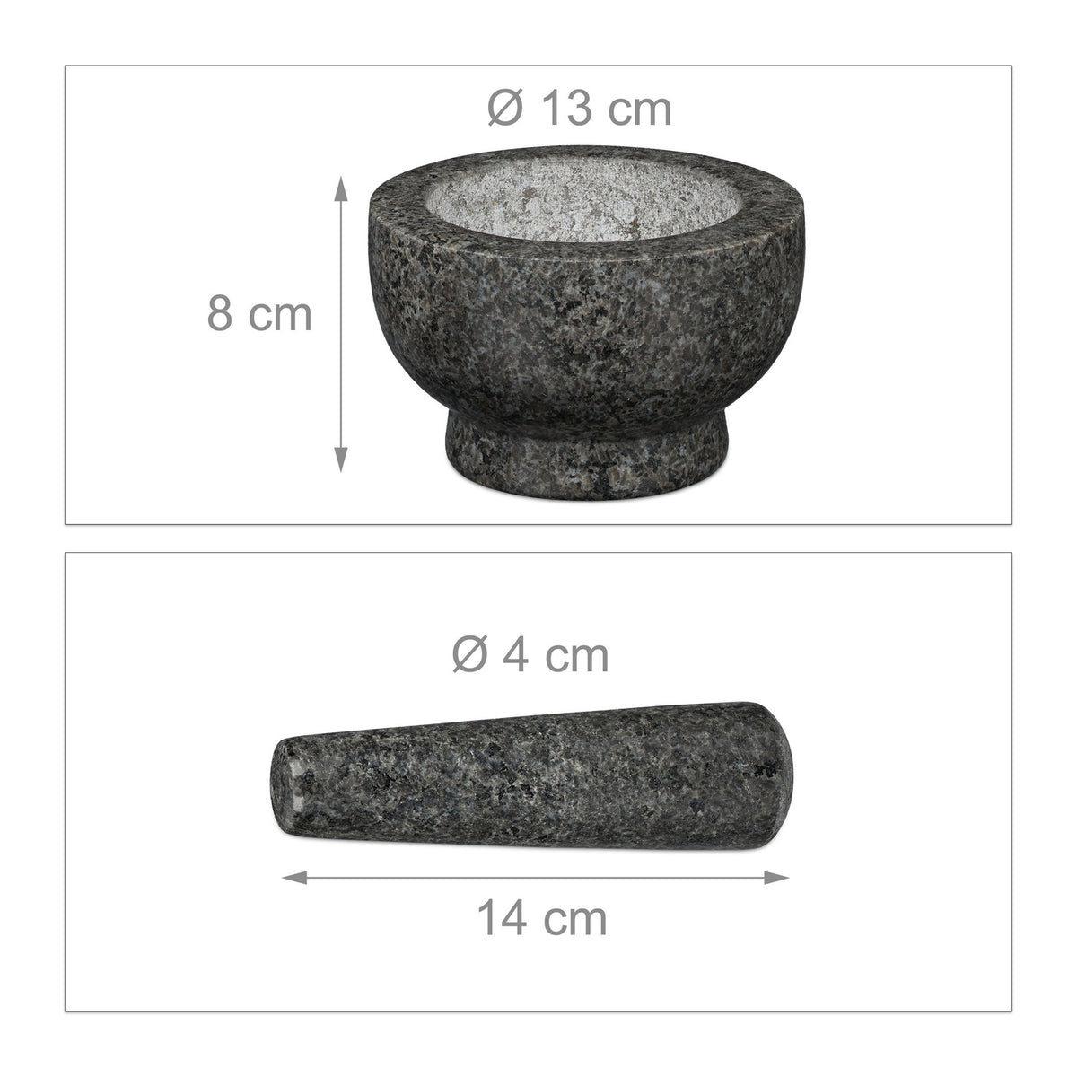 Mortar granite with impact