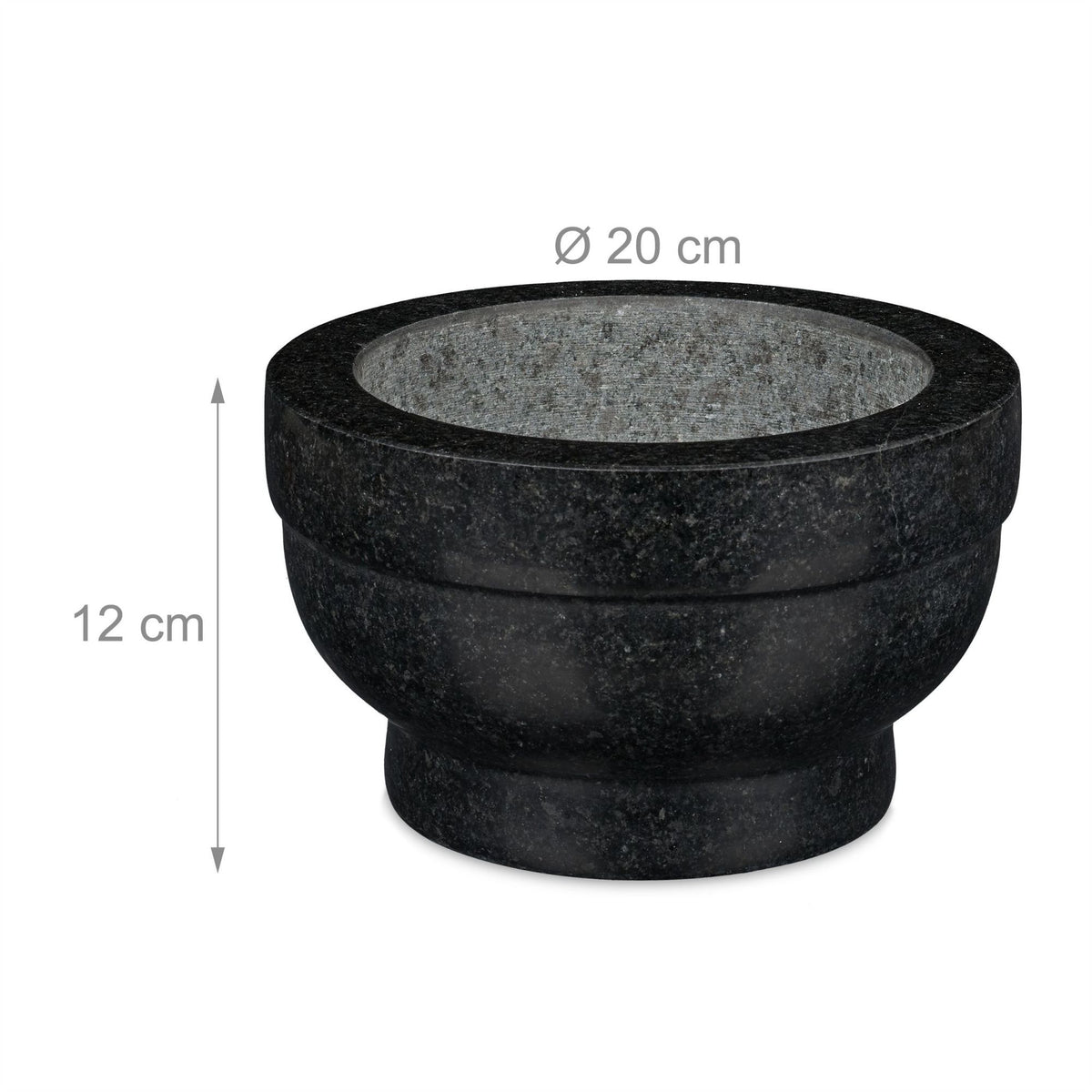 Mortar granite with impact