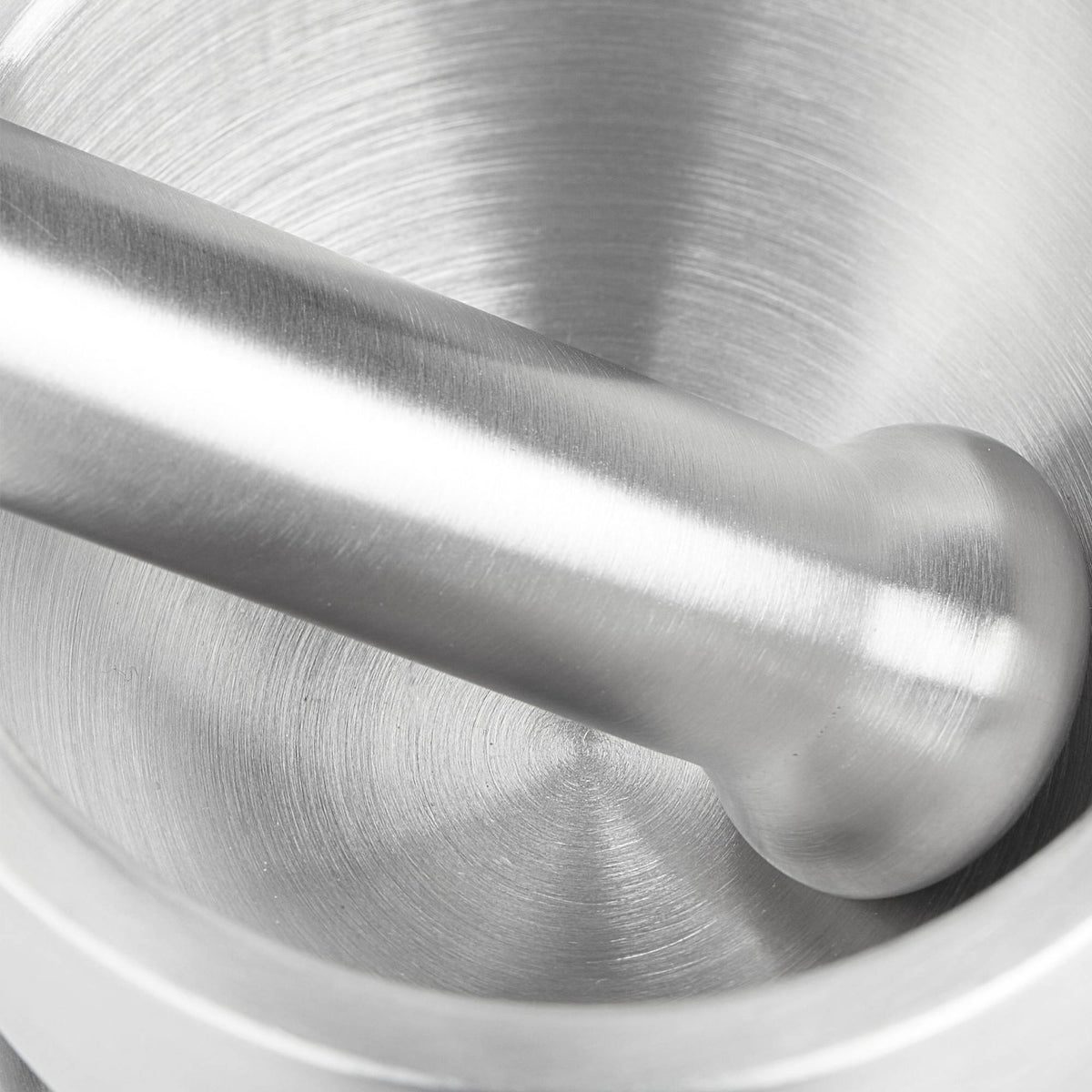 Mortar with impact in stainless steel
