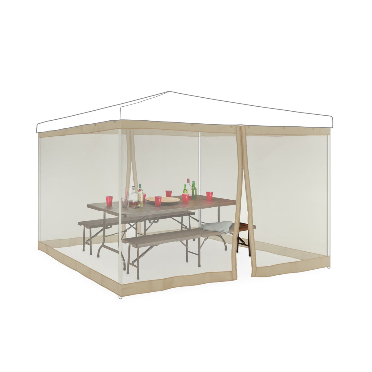 Mosquito Net for 3x3m Pavilion Beige