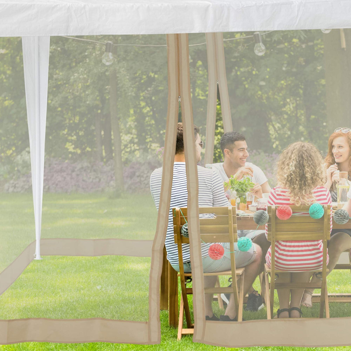 Mosquito Net for 3x3m Pavilion Beige