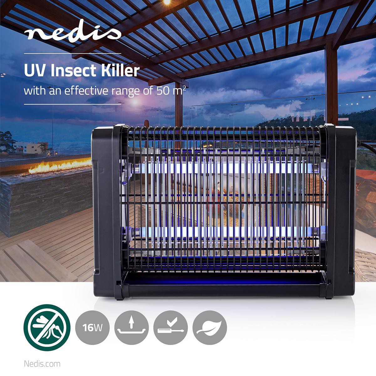 Mosquito Stop light trap | 16 W| Lamp type: F8T5/BL | Effective range: 50 m² | Black