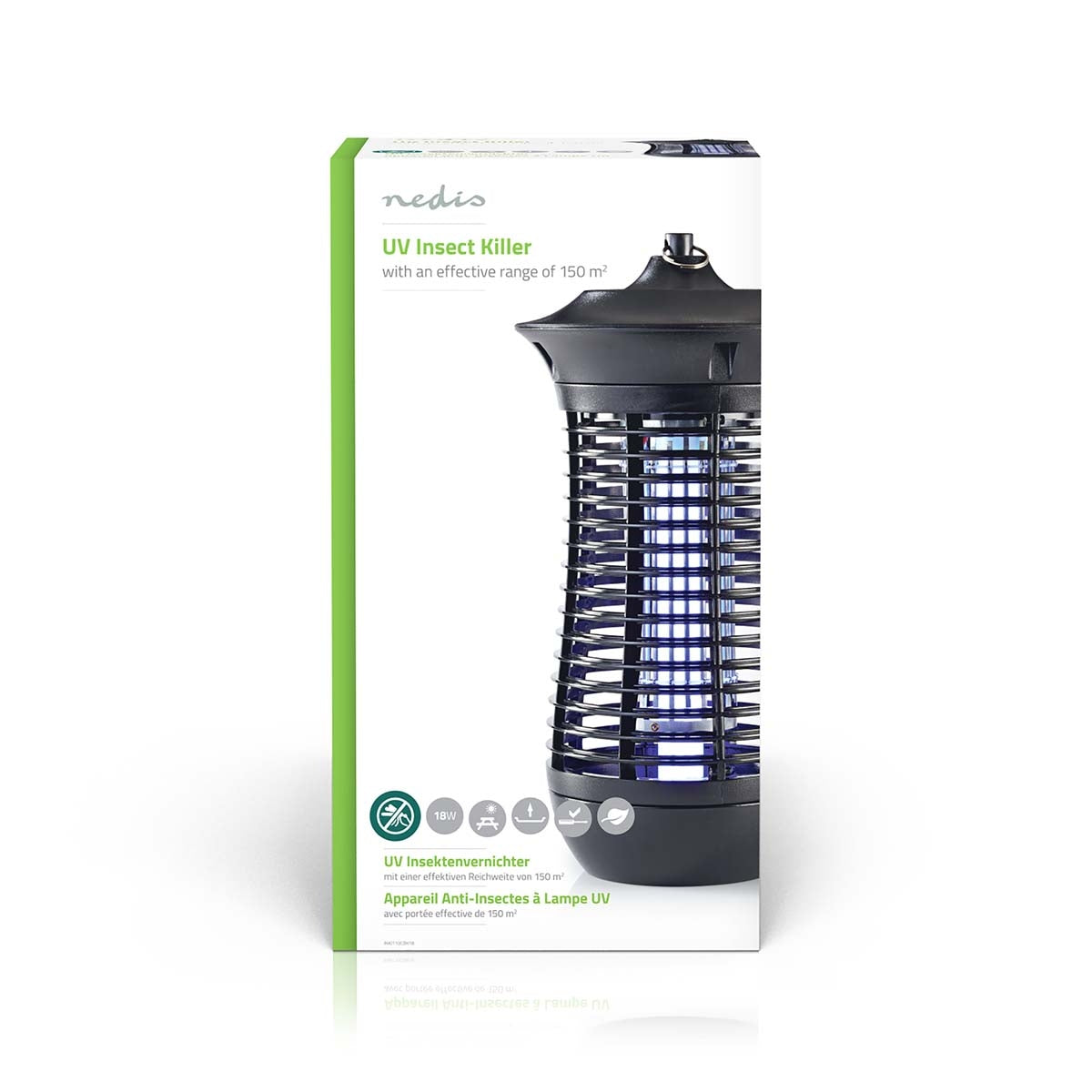 Mosquito Stop light trap | 18 W| Lamp type: 2G11 18W PL/BL | Effective range: 150 m² | Black