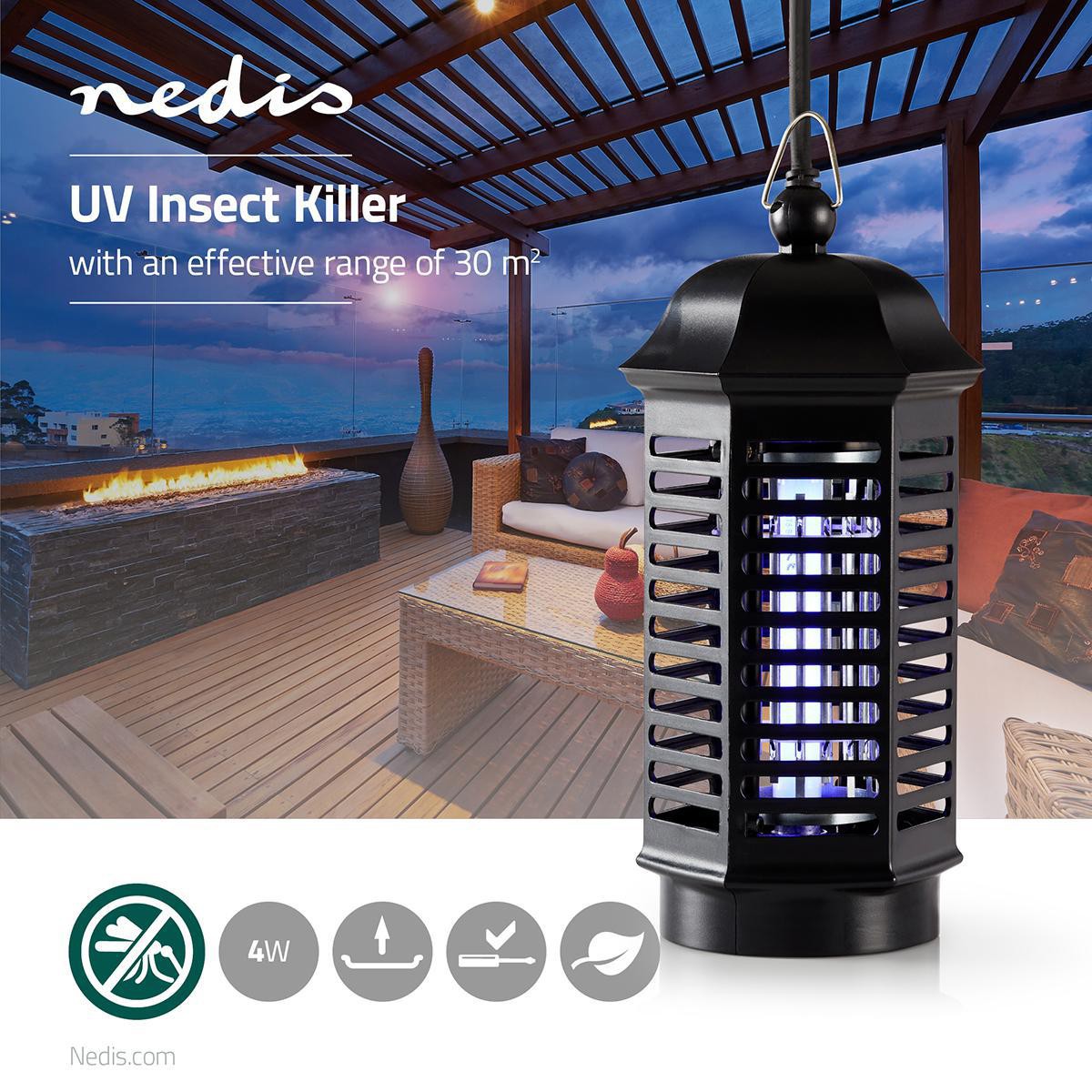 Mosquito Stop light trap | 4 W| Lamp type: F4T5/BL | Effective range: 30 m² | Black