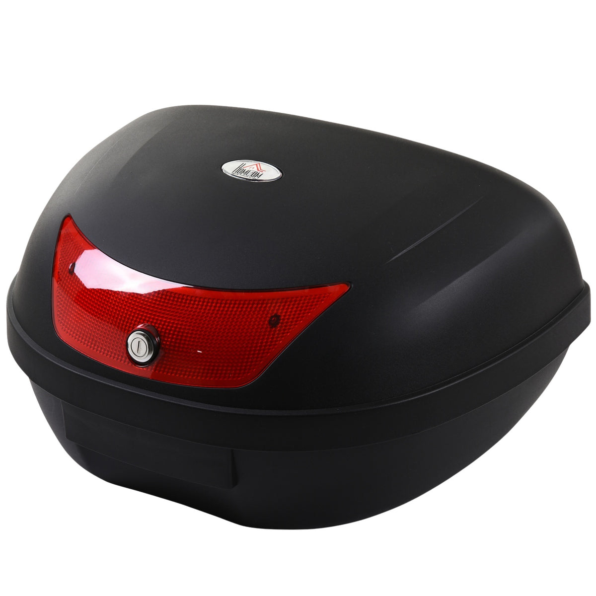 Motorcycle Case, Scooter Case For Motorcycles, Scooters, Mopeds, Quads, 48L Helmet Case, Top Case, Black, 59X43X33Cm