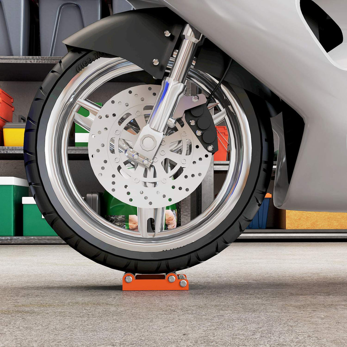 Motorcycle Wheel Cleaning Stand, Fits Tires <180 mm, 220 kg Capacity