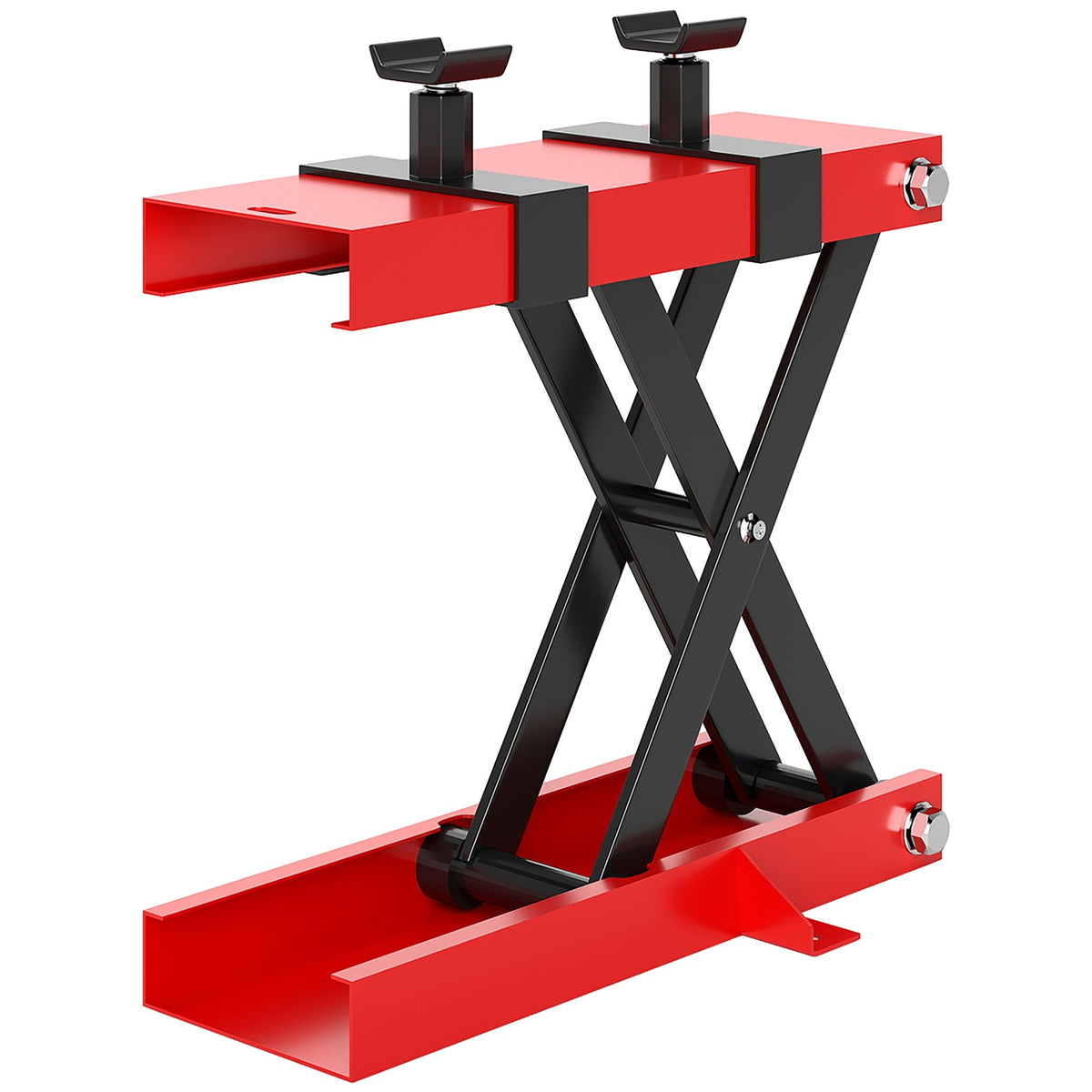 Motorcycle lifter 500 kg load capacity motorcycle lift 95-400 mm height adjustable assembly stand bicycle repair scissor jack in garage & outdoor areas |