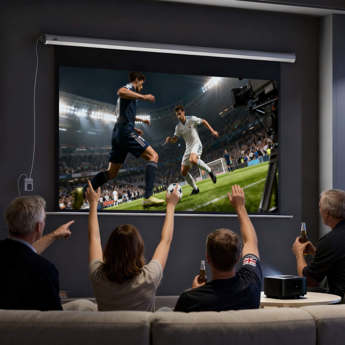 Motorized Projector Screen 100 Inch 16:9 With Remote