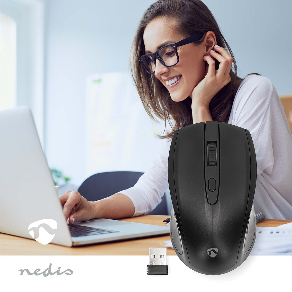 Mouse | Wireless | 800 / 1200 / 1600 dpi | Adjustable DPI | Number of buttons: 4 | Both Handed