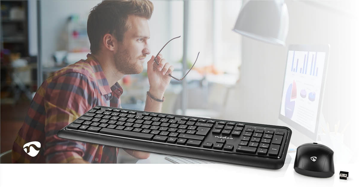 Mouse and Keyboard | Wireless | Mouse and keyboard connection: USB | 800 / 1200 / 1600 dpi | Adjustable DPI | AZERTY | BE Layout