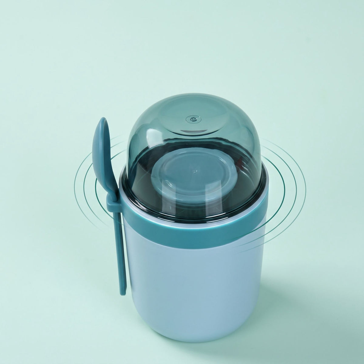 Muesli Cups To Go, 4 Pack, Blue, BPA-Free Plastic