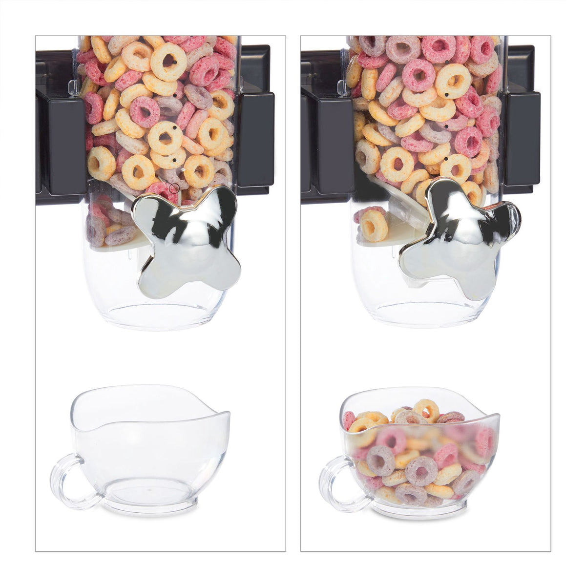 Mueslidispenser double for wall mounting