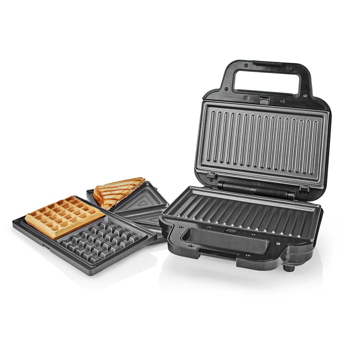 Multi Grill | Grill / Sandwich / Waffle | 700 W | 22 x 12.5 cm | Automatic temperature control | Plastic / Stainless steel