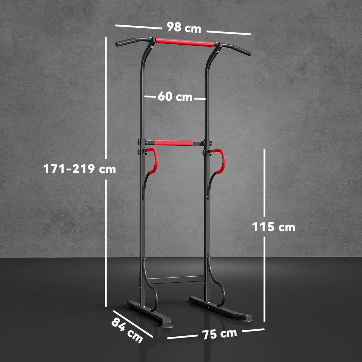 Multifunctional Dip Station, Adjustable Height, 120kg Capacity