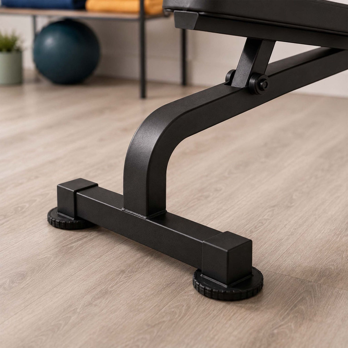 Multifunctional Hyperextension & Curls Bench, Black, Steel Frame