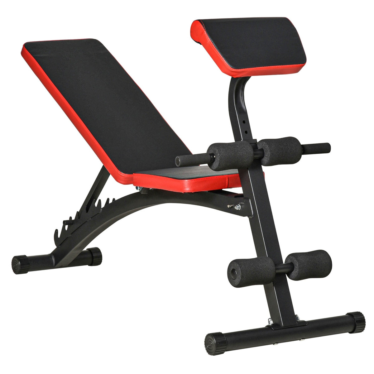 Multifunctional Weight Bench, Height Adjustable, Weight Up To 120 Kg, 6-Level Back Length Angle, Metal & Artificial Leather, For Training