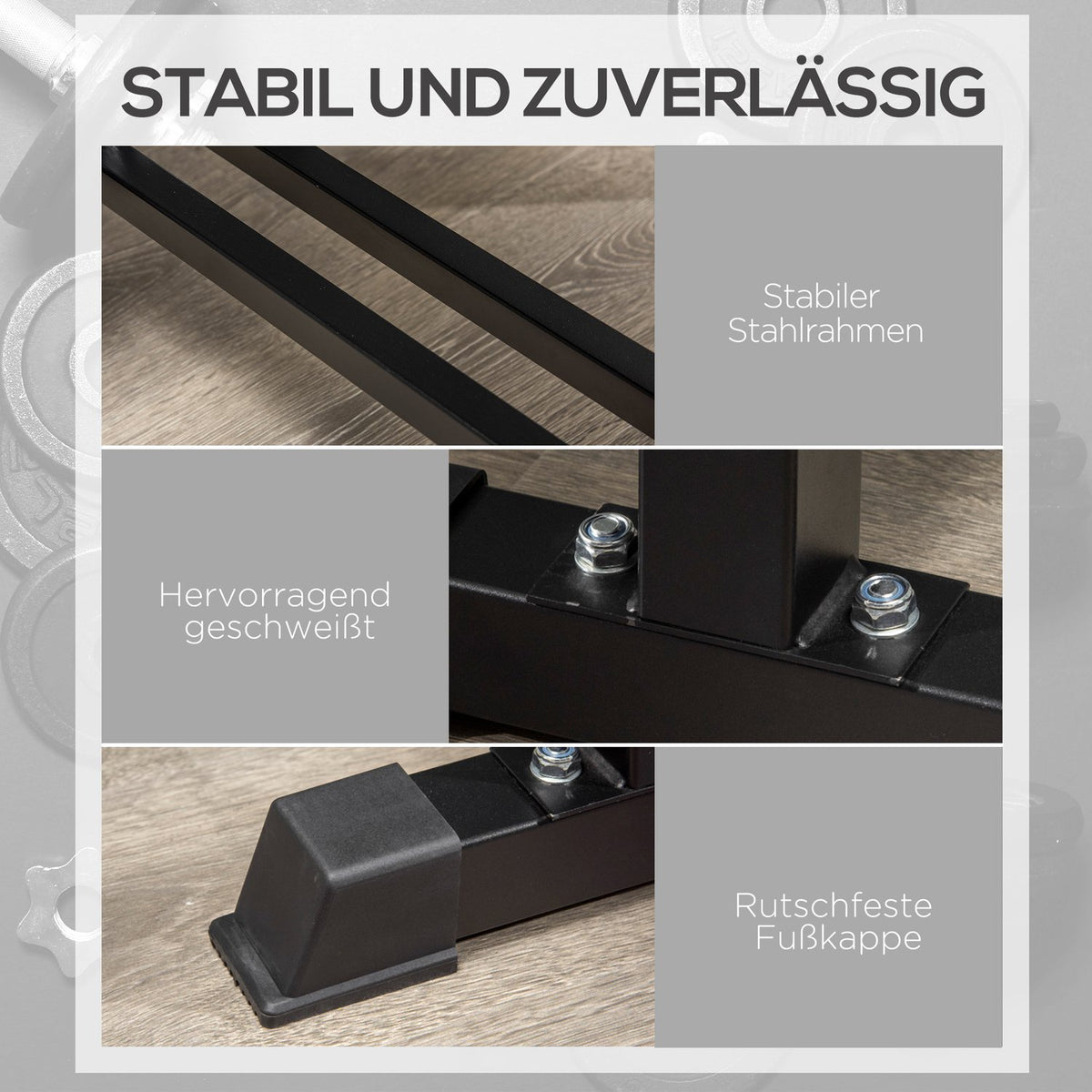 Multifunctional Weight Bench, Multi-Gym, Weight Up To 150 Kg, Training Bench, Metal, Faux Leather, Black, 118 X 36 X 44 Cm