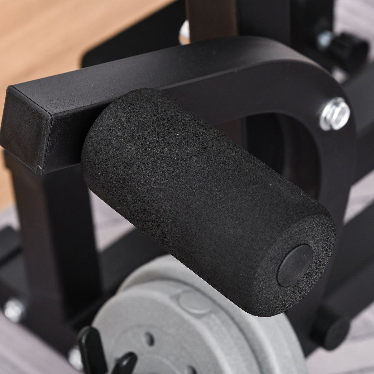 Multifunctional Weight Bench, Training Bench With Barbell Rack, Adjustable Incline Bench, Multi-Gym, Steel, Faux Leather, 210 X 110 X 103-123 Cm