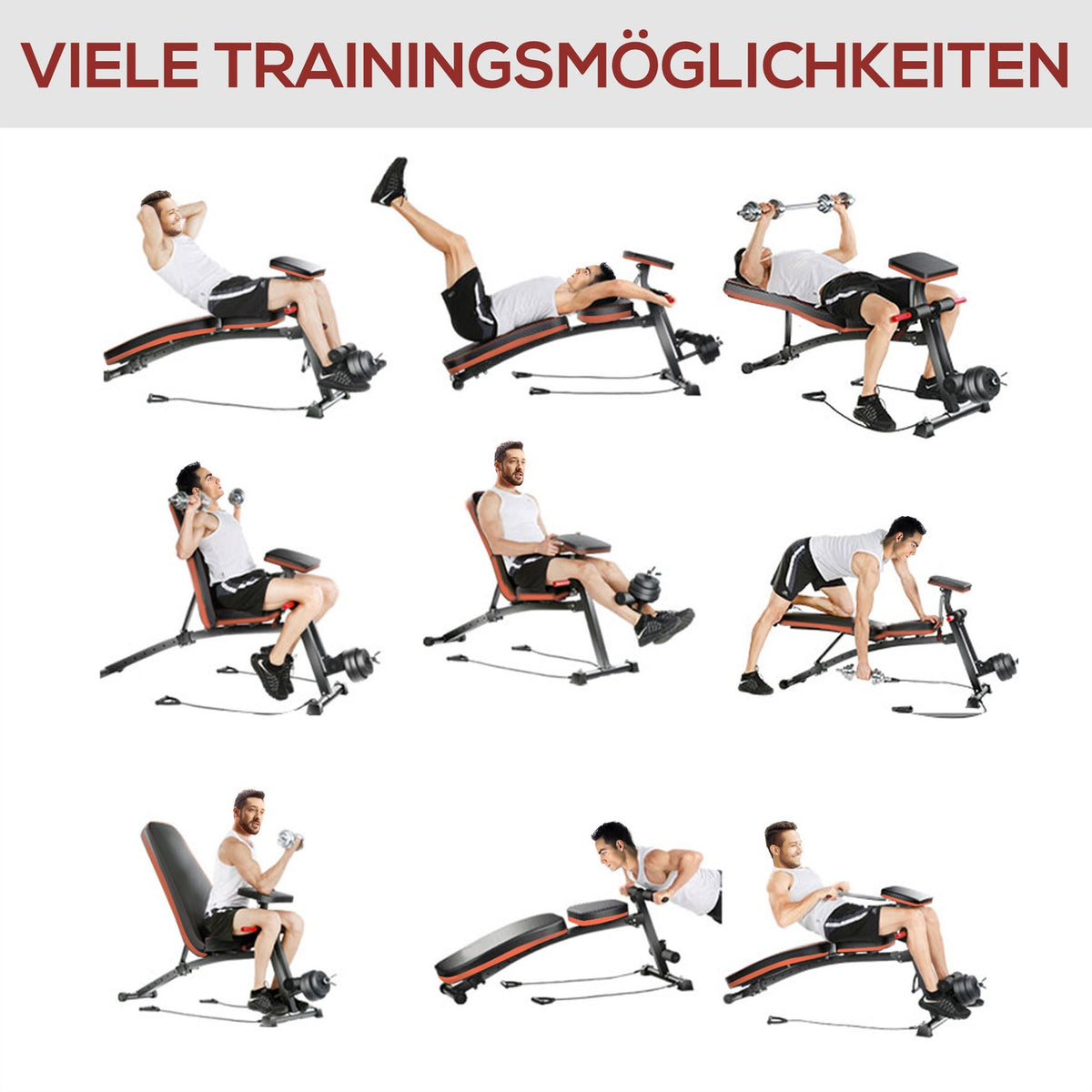 Multifunction weight bench multi-gym with spring booster training bench weight up to 120kg black 54 x 160 x 106 cm