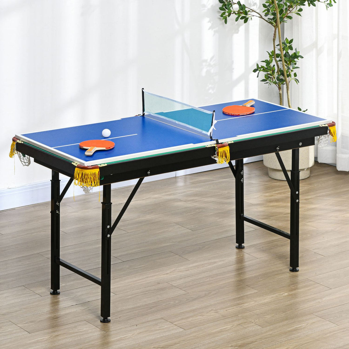 Multigame Game Table 2-In-1 Multifunctional Table Table Tennis Billiards Accessories Children Teenagers Adults Steel 140X63X60-80Cm Green