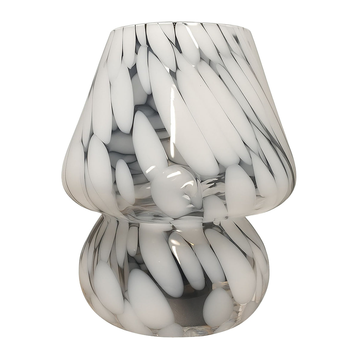 Mushroom Glass Table Lamp, LED, 3 Light Colors