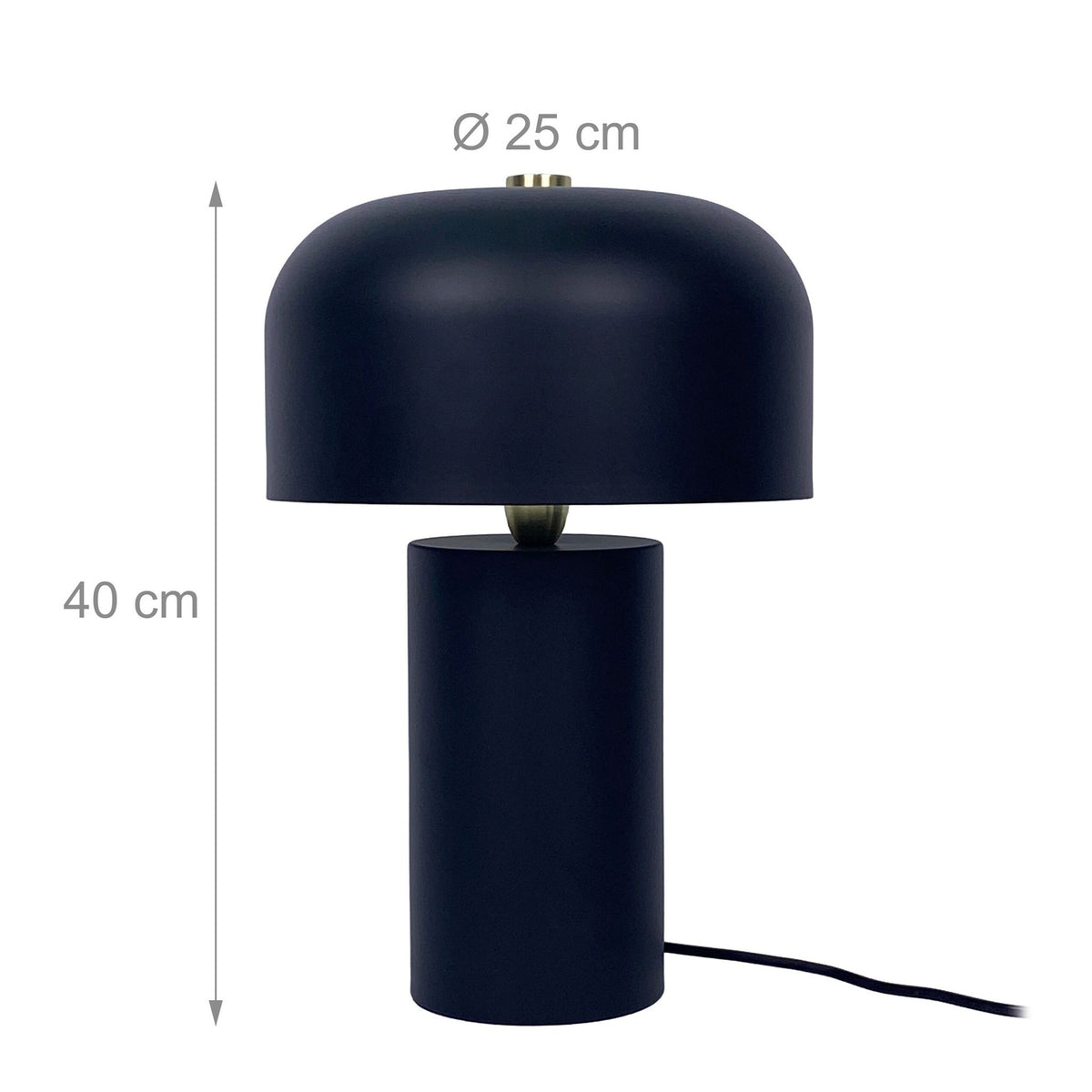Mushroom Table Lamp – Minimalist Design, Gold Accent