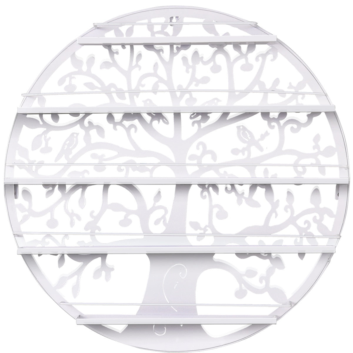 Nail Polish Rack, 5-Tier Wall-Mounted Metal, White