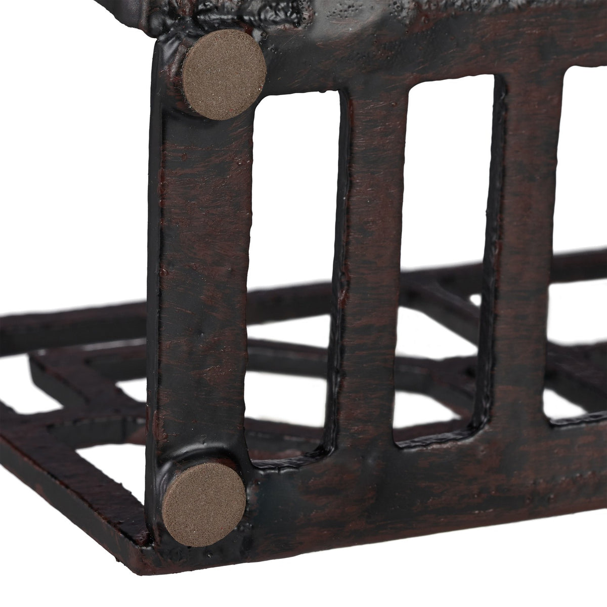 Napkin stand cast iron checkered motif