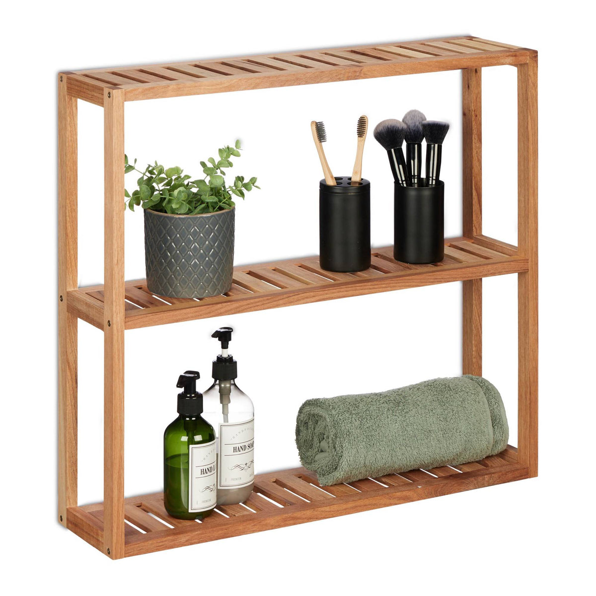 Narrow 3-Tier Wall Shelf for Bathroom or Kitchen