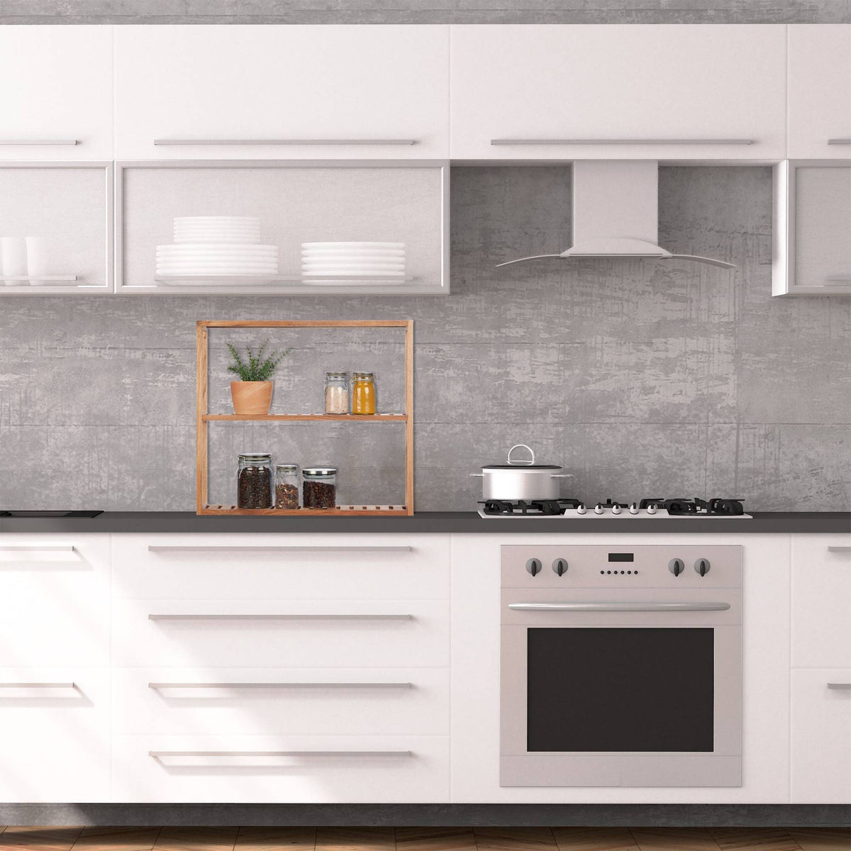 Narrow 3-Tier Wall Shelf for Bathroom or Kitchen