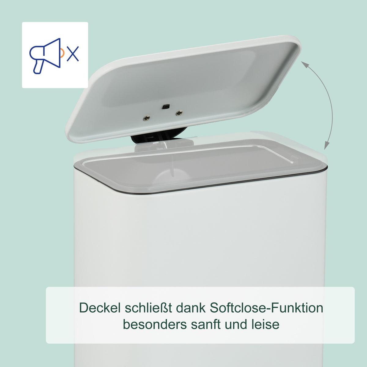 Narrow Bathroom Bin 5L – Soft-Close, Foot Pedal