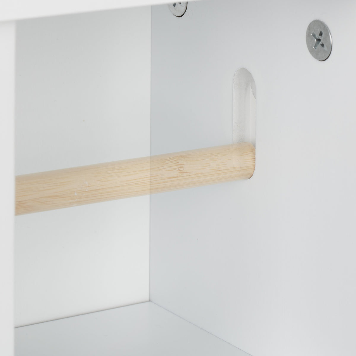 Narrow Bathroom Cabinet with Toilet Paper Holder