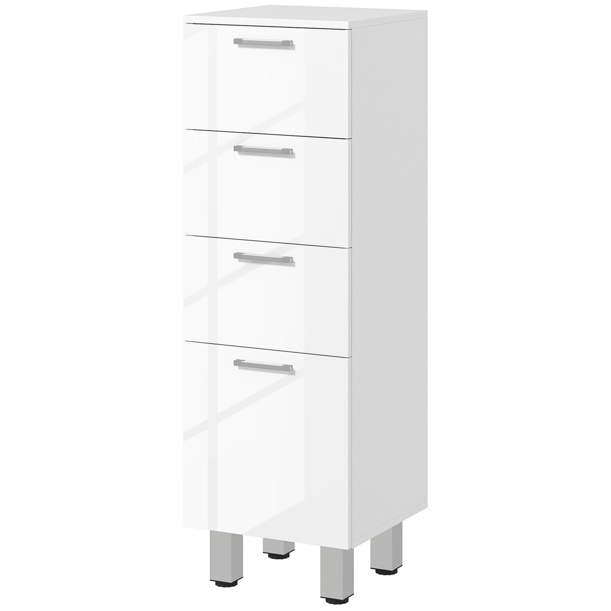 Narrow bathroom cabinet, toilet cabinet with adjustable shelf, 3 drawers, bathroom cabinet for small spaces bathroom, living room 30 x 30 x 93 cm white |