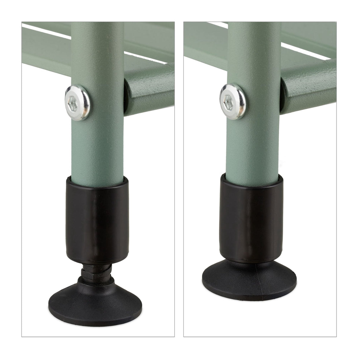 Narrow floor-standing shelf with 5 shelves
