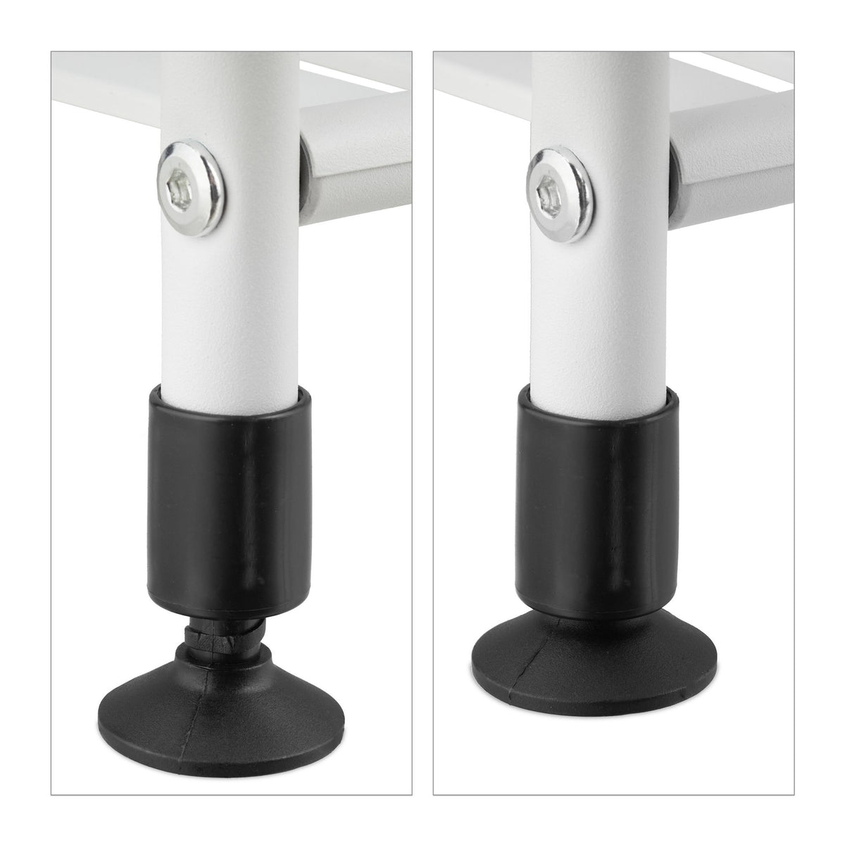Narrow floor-standing shelf with 5 shelves
