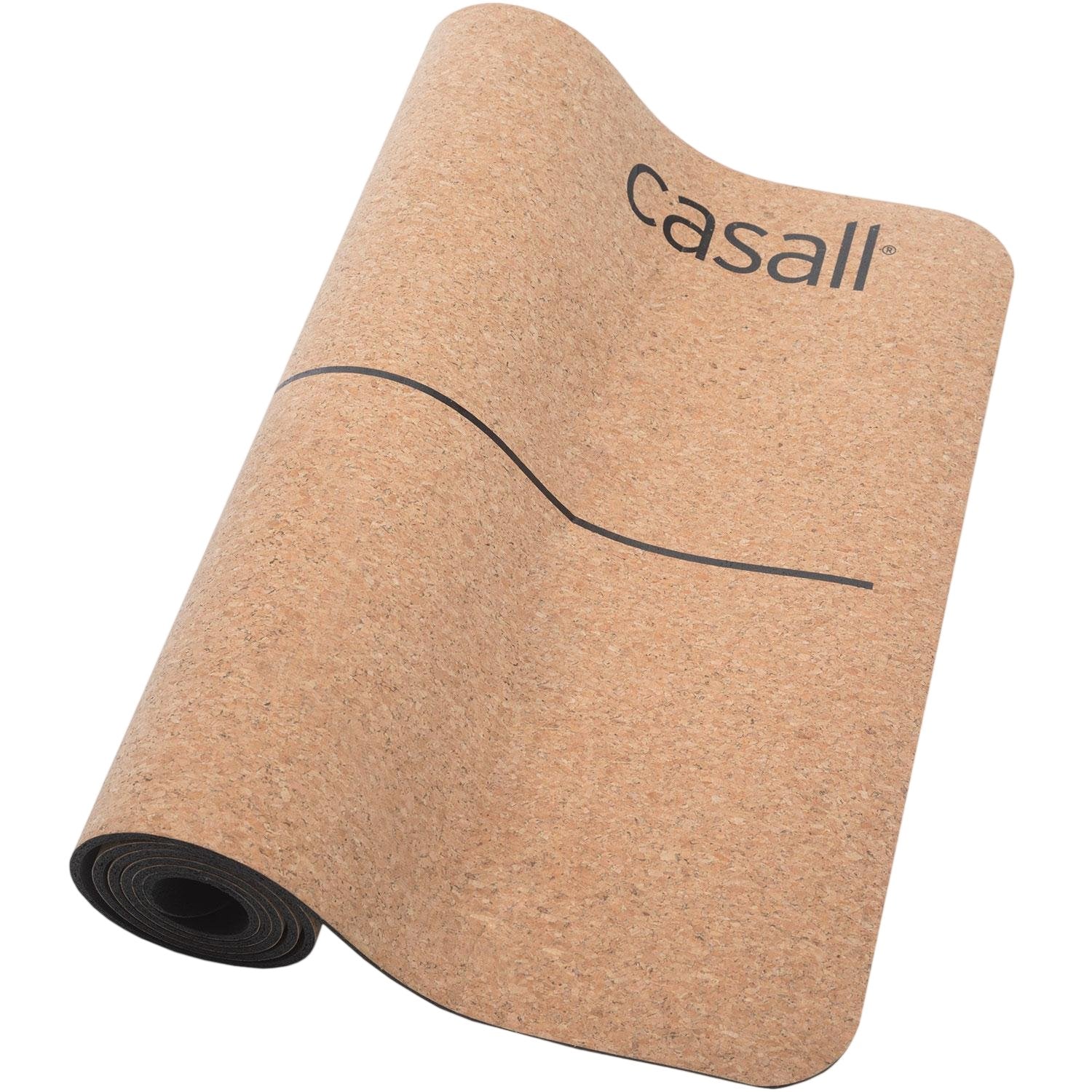 Natural Cork Yoga Mat, 5mm Thickness, Black