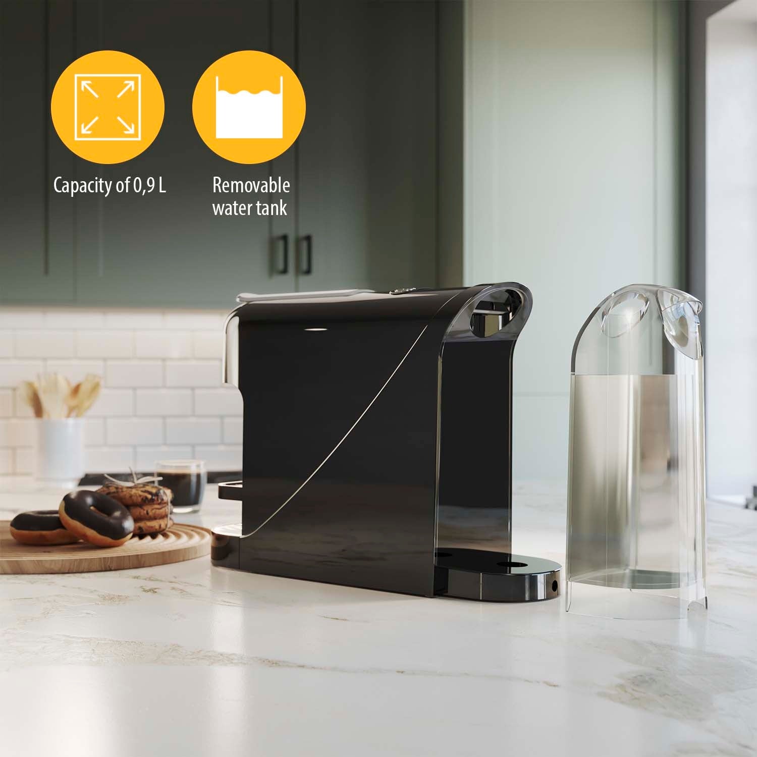Nespresso Compatible Coffee Machine, 20 Bar Pressure