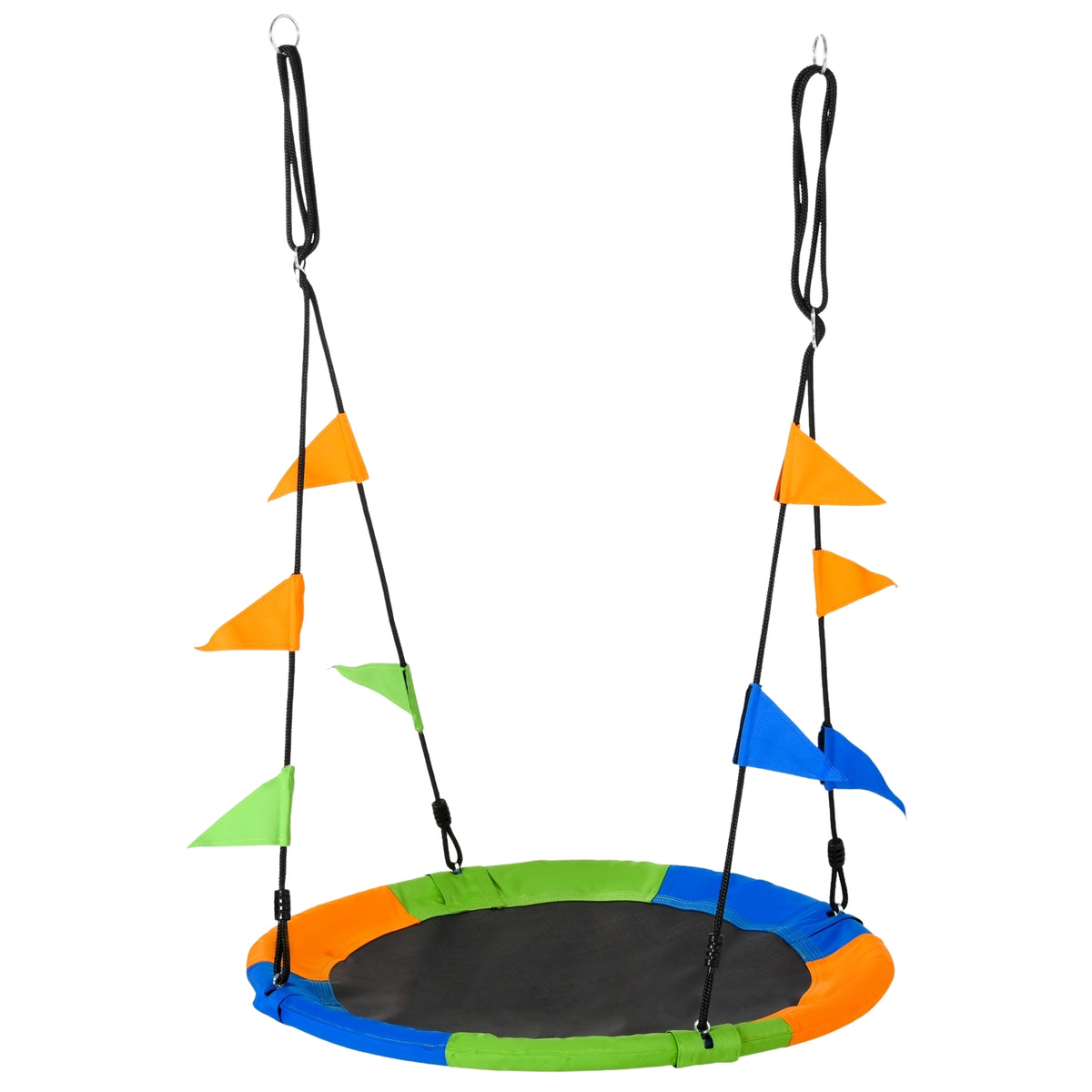 Nest Swing Ø100 Cm, Up To 80 Kg, Outdoor, Metal Polyester, Blue+Green+Orange, For 3+ Years