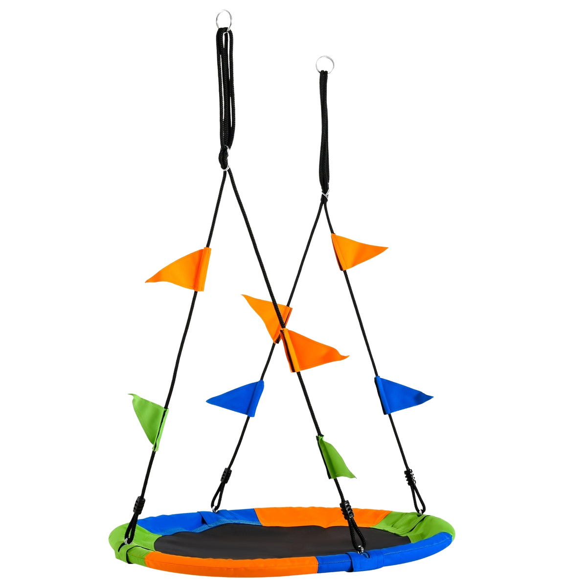 Nest Swing Ø100 Cm, Up To 80 Kg, Outdoor, Metal Polyester, Blue+Green+Orange, For 3+ Years