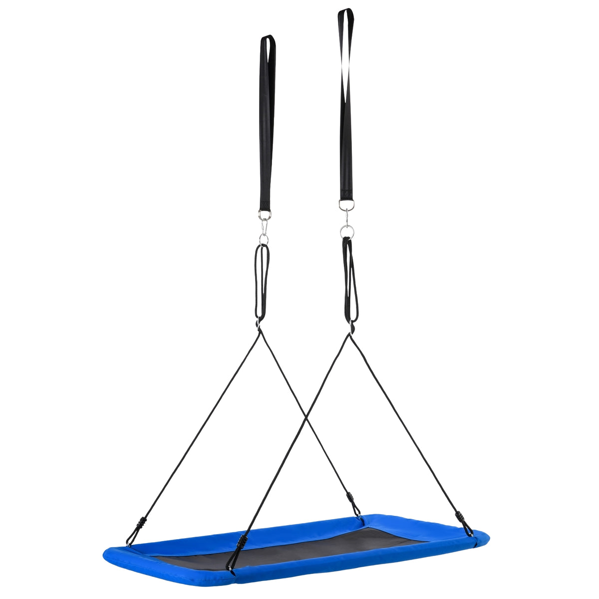 Nest Swing Outdoor Children'S Swing, Up To 150 Kg, Steel+Polyester, Blue+Black, 150X80X180Cm