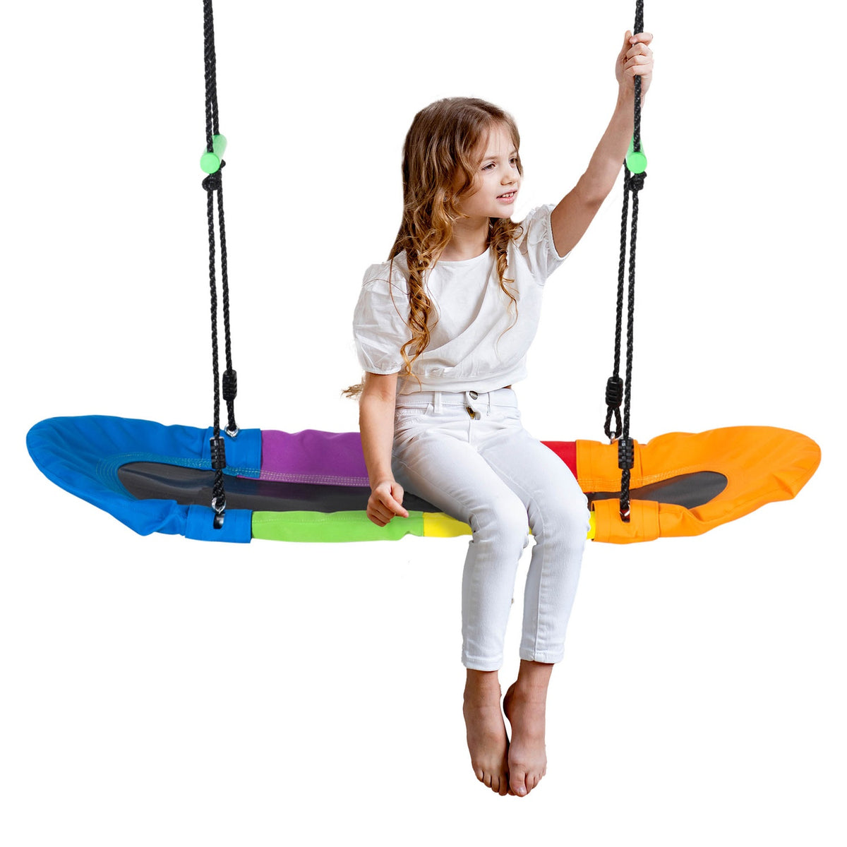 Nest Swing Tree Swing Children'S Swing Swing Seat For 1-2 Children Between 3-14 Years Outdoor 100-160 Cm Adjustable Rope Resilient