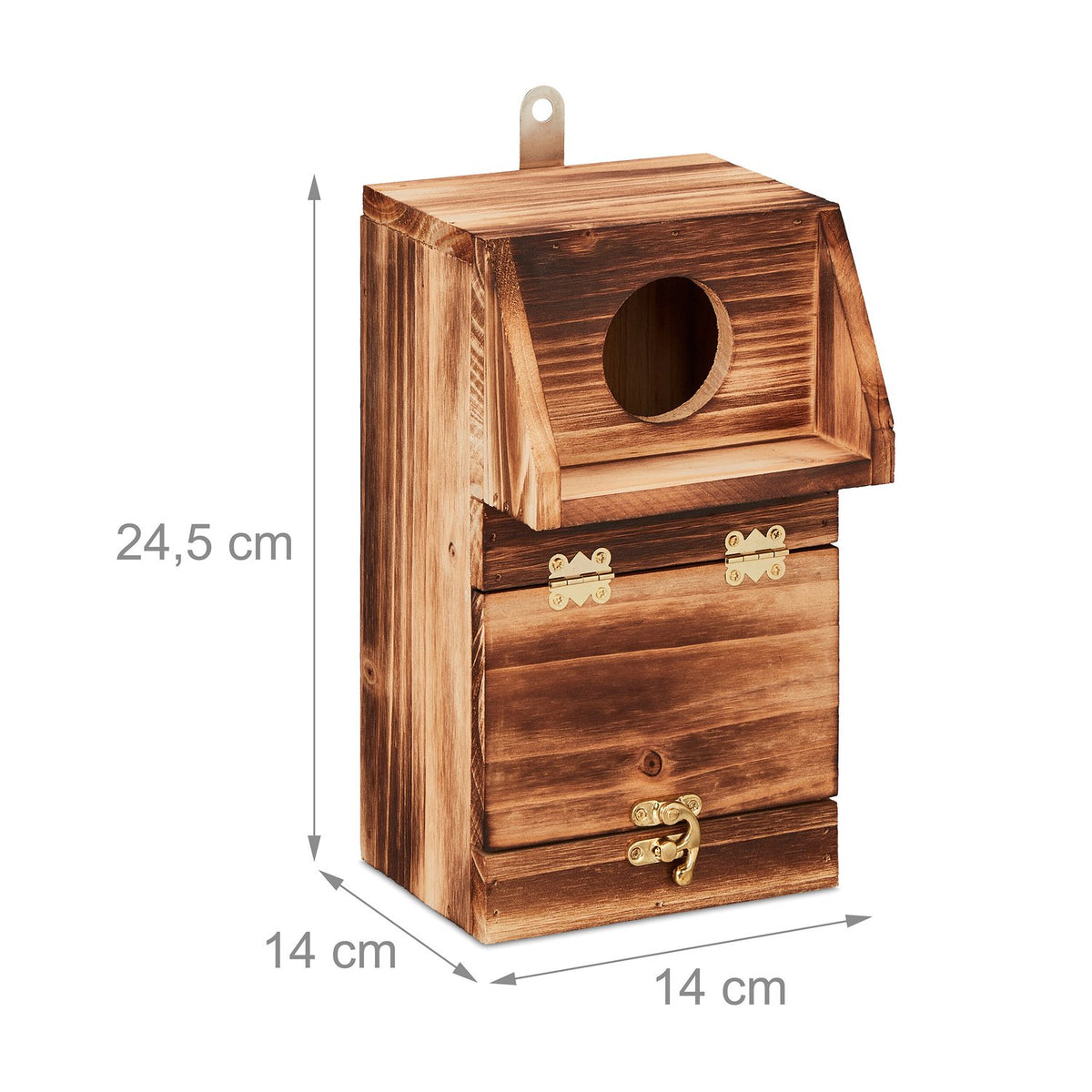 Nest box with cleaning hatch