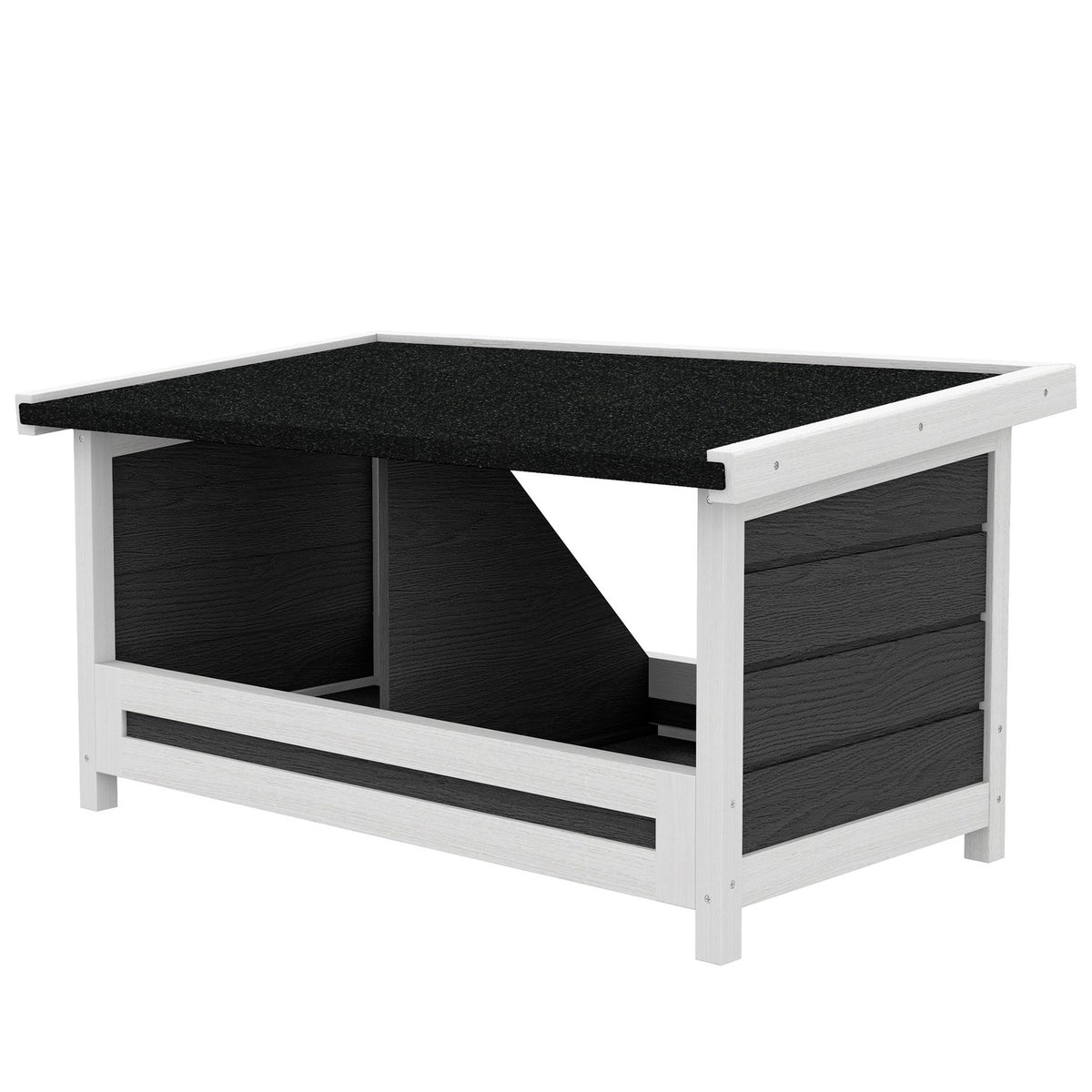 Nesting Box Fir Wood Nesting Box With Weatherproof Asphalt Roof For Chickens, 66 X 37 X 34 Cm, Gray