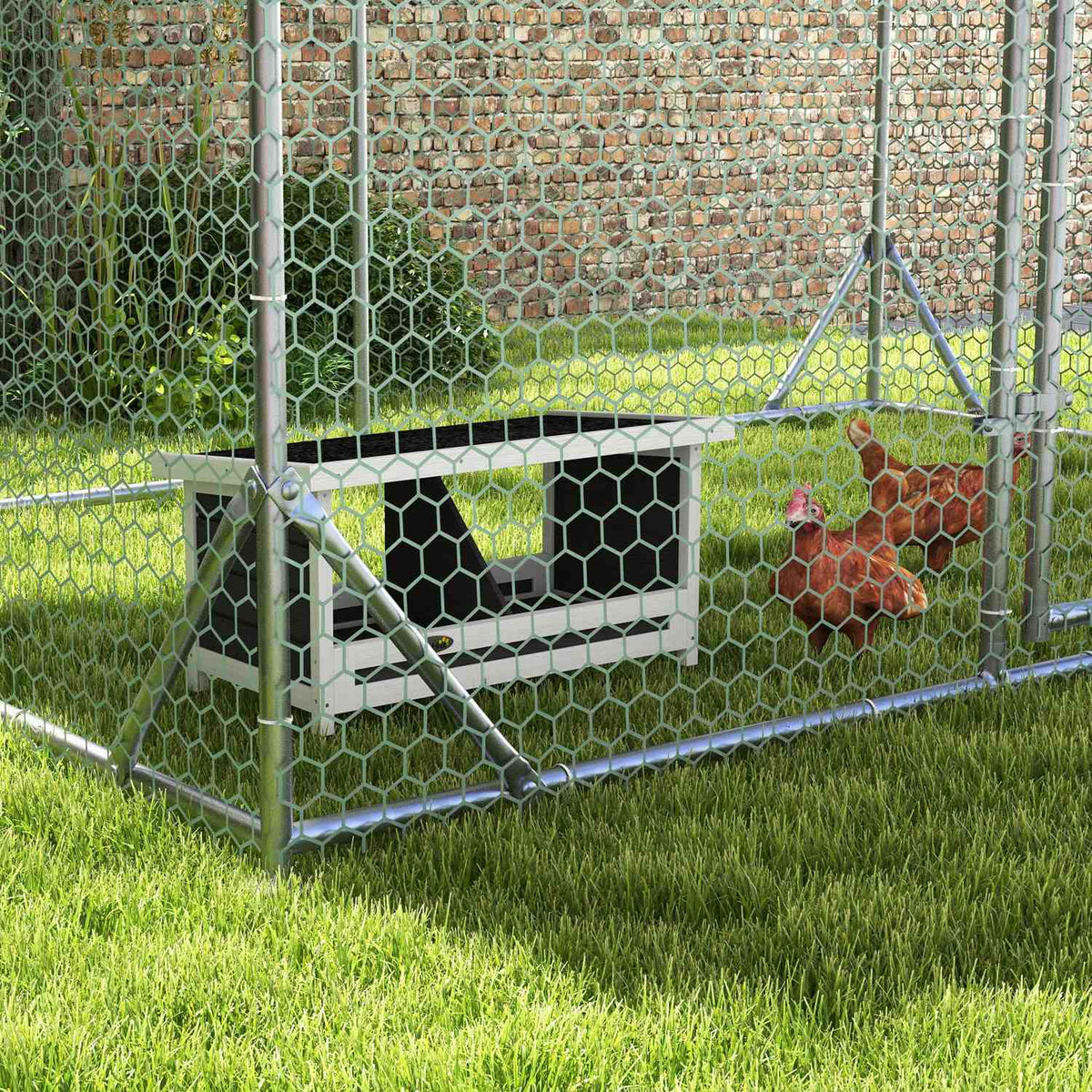 Nesting Box Fir Wood Nesting Box With Weatherproof Asphalt Roof For Chickens, 66 X 37 X 34 Cm, Gray