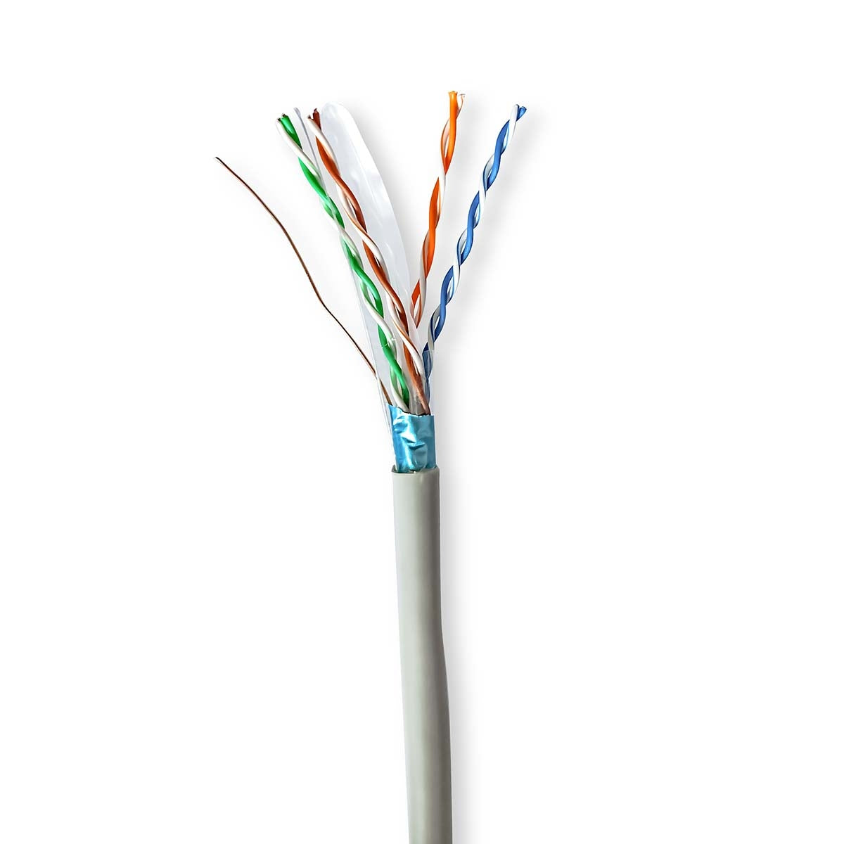 Network Cable Roll | CAT6 | Solid | F/UTP | CCA | 305.0 m | Indoor | Round | PVC | Grey | Gift Box