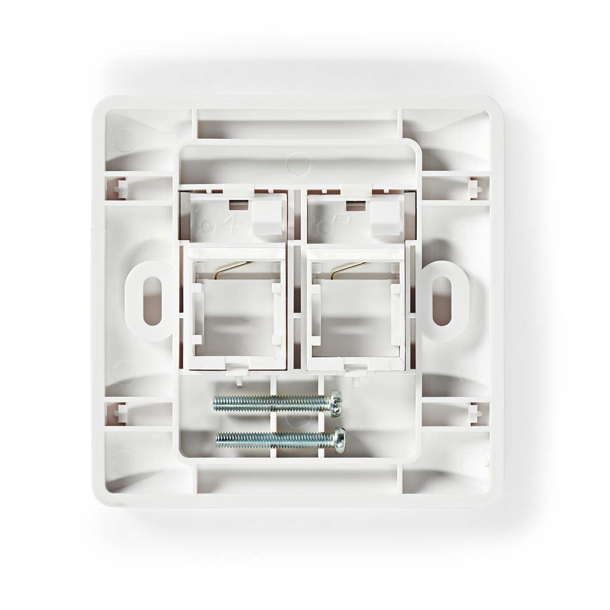Network Keystone Face Plate | Face Plate RJ45 | 2 port(s) | ABS | White | Box