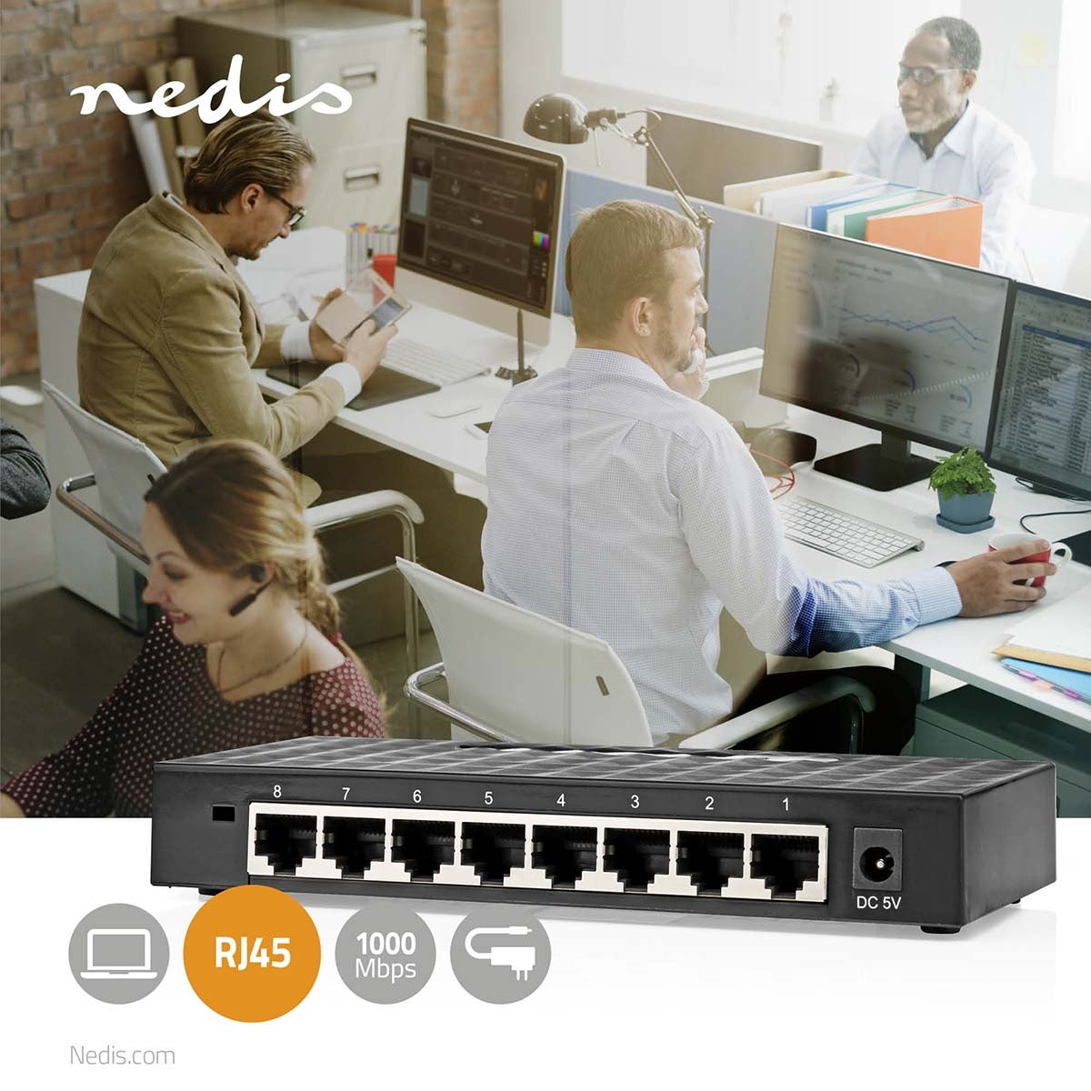 Network Switch | Wired Speed: Gigabit | Number of Ethernet ports: 8