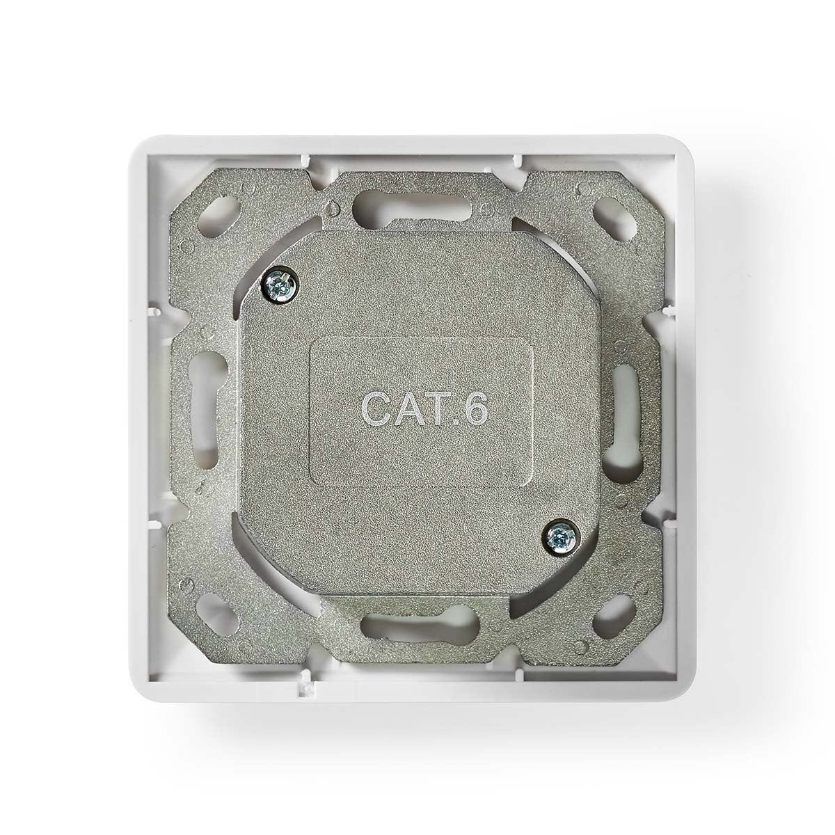 Network Wall Box | In-Wall | 2 port(s) | CAT6 | Straight | Female | Gold Plated | PVC | White | Box